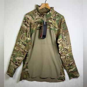 MASSIF Men’s Advanced 1/4 Zip Combat Shirt FR Multicam XL Made in USA